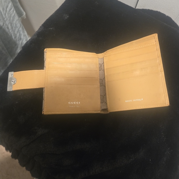 Vintage GUCCI GG Logo Canvas Leather Bifold Wallet - Picture 9 of 14